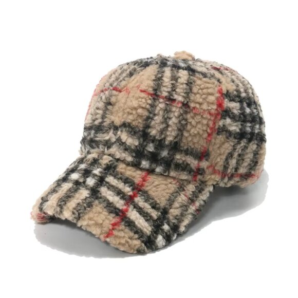 NWT British Style Retro Classic Plaid Baseball Cap hat New Era 59Fifty Flannel New York Yankees 1949 World Series  main image 3